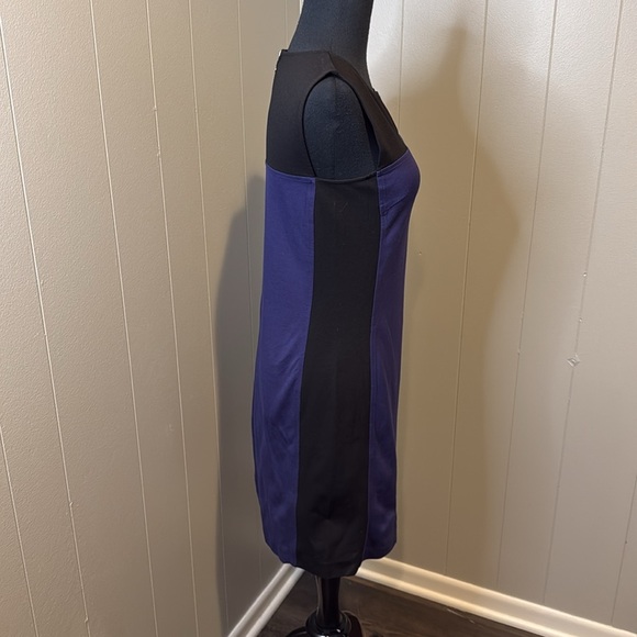 DKNY Women’s 2 Midi Dress V Neck Colorblock Back Zipper Sleeveless - Picture 3 of 6